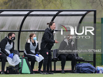  Coventry United's manager Jay Bradford during the FA Women's Championship match between Durham Women FC and Coventry United at Maiden Castl...