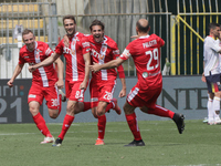 Andrea Barberis of AC Monza celebrate the goal during the  during the  during the Serie B match between AC Monza and US Lecce at Stadio Bria...