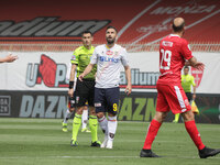 Massimo Coda of US Lecce in action during the  during the Serie B match between AC Monza and US Lecce at Stadio Brianteo on May 04, 2021 in...