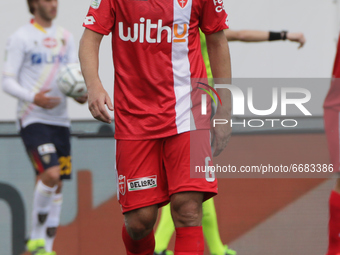 Giuseppe Bellusci of AC Monza in action during the  during the Serie B match between AC Monza and US Lecce at Stadio Brianteo on May 04, 202...