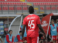 Mario Balotelli of AC Monza in action during the Serie B match between AC Monza and US Lecce at Stadio Brianteo on May 04, 2021 in Monza, It...