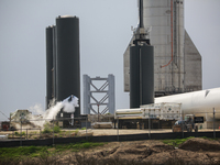 SpaceX Starship SN15 with its fins untied and open on May 4th, 2021, in Boca Chica, Texas, after a scrubbed launch attempt.  (
