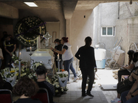 Family and friends of the minor Brandon Giovanny, who died after the collapse of a column between the Tezonco and Olivos stations of the Met...