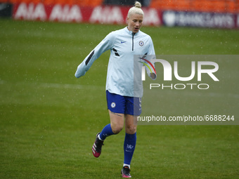 EDGWARE, ENGLAND - MAY 05:Chelsea Ladies Bethany England during the pre-match warm-up   during  FA Women's Spur League betweenTottenham Hots...