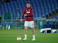 Harry Maguire of Manchester United during the UEFA Europa League Semi-Final match between AS Roma and Manchester United at Stadio Olimpico,...