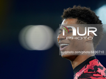 Marcus Rashford of Manchester United looks on during the UEFA Europa League Semi-Final match between AS Roma and Manchester United at Stadio...