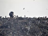 Garbage landfill in Kolkata, India, on 7 May, 2021. Of the world's most polluted 30 cities, 22 are in India, according to research by IQ Air...