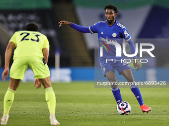 Wilfred Ndidi of Leicester City in action during the Premier League match between Leicester City and Newcastle United at the King Power Stad...