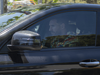 Leo Messi accessing Camp Nou on Saturday, 8 May 2021, before La Liga's match against Atletico Madrid, in Barcelona, Spain. (