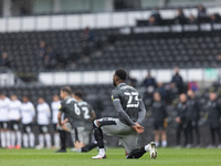  Sheffield Wednesday take a knee before the Sky Bet Championship match between Derby County and Sheffield Wednesday at Pride Park, Derby on...