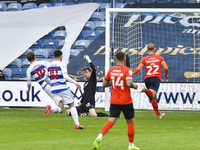 Stefan Johansen of QPR shoots at goal and score his teams second goal during the Sky Bet Championship match between Queens Park Rangers and...