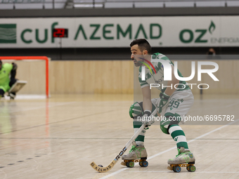 Nolito in action during the Rink Hockey playoffs 1st leg between Sporting CP and OC Barcelos, at Pavilhão João Rocha, Lisboa, Portugal, 08,...