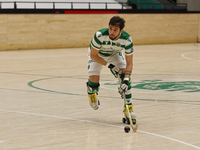 Ferran Font in action during the Rink Hockey playoffs 1st leg between Sporting CP and OC Barcelos, at Pavilhão João Rocha, Lisboa, Portugal,...