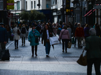 A busy Grafton Street in Dublin.
After five months of strict lockdown, the first stage of defrosting the Irish economy and loosening of rest...