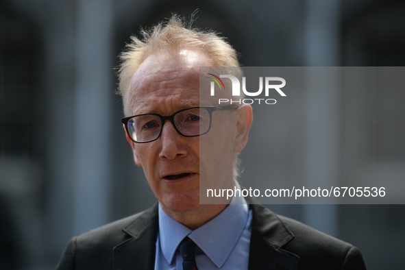 Frank Feighan, Minister of State for Public Health, Well Being and National Drugs Strategy, during a press conference about the Healthy Irel...