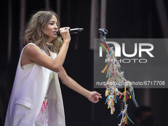 The singer Sofia Ellar during her performance at the San Isidro festival in Madrid, Spain on May 14, 2021. (
