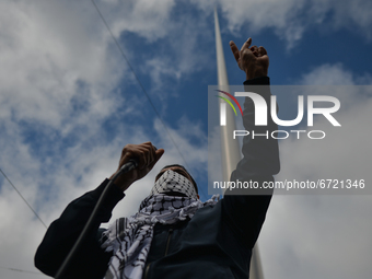 A Pro-Palestinian protester addresses the crowd outside The Spire of Dublin on O'Connell Street during 'Rally for Palestine'.
On Saturday, 1...