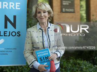 The former president of the Community of Madrid Esperanza Aguirre attends the presentation of her new book, 'Sin complejos', at the Municipa...