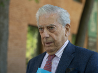 The writer Mario Vargas Llosa during the presentation of the book 'Sin complejos', at the Eugenio Trias Municipal Library, on 21 May, 2021 i...