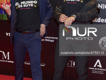 Alfonso Sanchez, Alberto Lopez attends the '24th Malaga Film Festival' Photocall at Circulo de las Artes in Madrid, Spain (