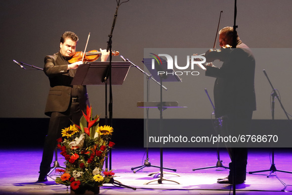 Mexico City Philharmonic Orchestra perform themes of French violinist and composer Jean-Marie Leclair, German musician Carl Stamitz, Austria...