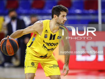 06 Bruno Fitipaldo of Lenovo Tenerife during the Liga ACB playoff 3rd match of the semi final between FC Barcelona and Lenovo Tenerife at Pa...