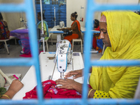 Third gender people work in a readymade garment factory named Uttoron Fashion And Shopno Tailors which is owned by Apon Akther, a third gend...