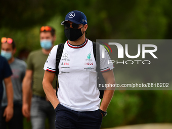 Valtteri Bottas of Mercedes-AMG Petronas F1 Team  arrive before race of French GP in Paul Ricard Circuit in Le Castelett, Provence-Alpes-Côt...