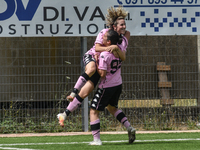 Maria Chiara Dragotto and Diana Coco during the Serie C match between Palermo Women and Pescarai Femminile, at the Pasqaulino Stadium in Pal...