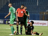 Ilias Haddad (L) of Raja looks on during CAF Confederation Cup Semi-final match between Pyramids from Egypt and Raja Casablanca from Morocco...