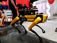 Boston Dynamics Spot robot, sowed during the second day of Mobile World Congress (MWC) Barcelona, on June 29, 2021 in Barcelona, Spain. (