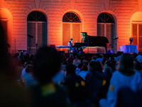 Roberto Fonseca performs live for the inauguration concert of Piano City 2021 at GAM on June 25, 2021 in Milan, Italy. (
