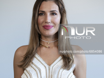 Almudena Navalon presents her new jewelry collection 'Origen' at the Only You Atocha Hotel on July 05, 2021 in Madrid, Spain.  (