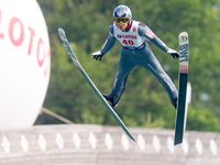 Jakub Wolny (POL) during the Large Hill Competition of FIS Ski Jumping Summer Grand Prix In Wisla, Poland, on July 17, 2021. (