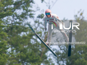 Dawid Kubacki (POL) during the Large Hill Competition of FIS Ski Jumping Summer Grand Prix In Wisla, Poland, on July 17, 2021. (