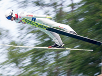 Andrzej Stekala (POL) during the Large Hill Competition of FIS Ski Jumping Summer Grand Prix In Wisla, Poland, on July 17, 2021. (