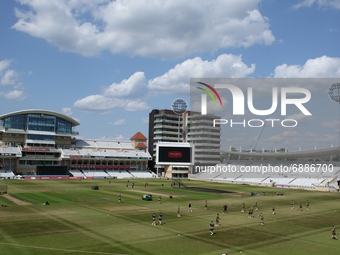 General View during the Vitality Blast T20 match between Nottinghamshire and Durham at Trent Bridge, Nottingham on Sunday 18th July 2021.  (