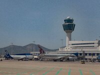 Qatar Airways Boeing 787 Dreamliner aircraft as seen parked at Athens International Airport ATH LGAV in the Greek Capital. The 787-8 airplan...