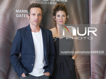 Pablo Derqui and Marina Gatell during the photocall of the film DOS in Madrid, Spain, on July 19, 2021.  (