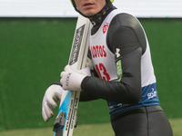 Anze Lanisek (SLO) during the FIS Ski Jumping Summer Grand Prix in Wisla, Poland, on July 18, 2021. (