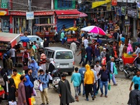 Huge rush of people is seen at Iqbal Market Sopore amid COVID-19 Coronavirus Pandemic ahead of Muslim festival Eid-Ul-Adha in Sopore, Distri...