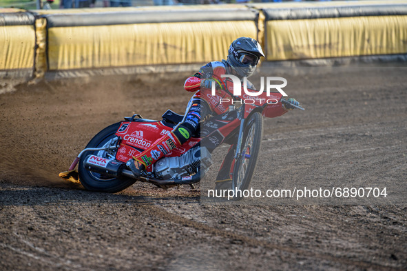 The Peterborough Crendon Panthers mascot Max Perry does a few laps during the SGB Premiership match between Peterborough and Belle Vue Aces...