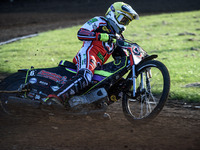  Tom Brennan  in action  during the SGB Premiership match between Peterborough and Belle Vue Aces at East of England Showground, Peterboroug...