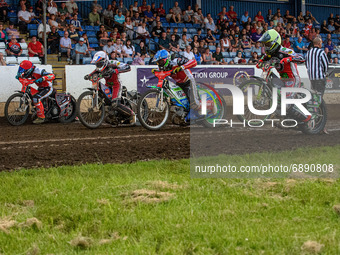  The Start of the Heat 10 Re-Run - (l-r) Ulrich Ostergaard  (Red) Steve Worrall  (White) Hans Andersen  (Blue) and Charles Wright  (Yellow)...