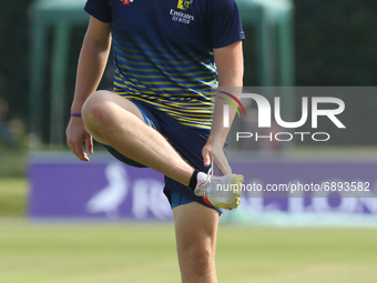   Alex Lees of Durham warms up uring the Durham training and nets session prior to the Royal London Cup match with Kent at the County Ground...