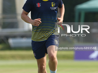   Scott Borthwick of Durham warms up during the Durham training and nets session prior to the Royal London Cup match with Kent at the County...