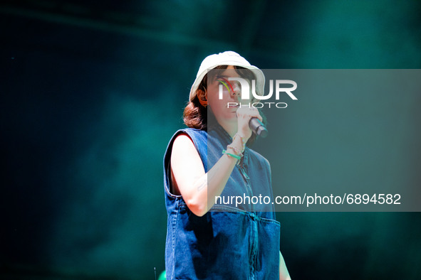 Ariete performs live at Carroponte on July 20, 2021 in Milan, Italy. 