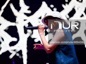 Ariete performs live at Carroponte on July 20, 2021 in Milan, Italy. (