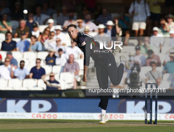 Tom Hartley of Manchester Originals during The Hundred between Oval Invincible Men and Manchester Originals Men at Kia Oval Stadium, in Lond...