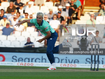 Sam Curran of Oval Invincibles during The Hundred between Oval Invincible Men and Manchester Originals Men at Kia Oval Stadium, in London, U...